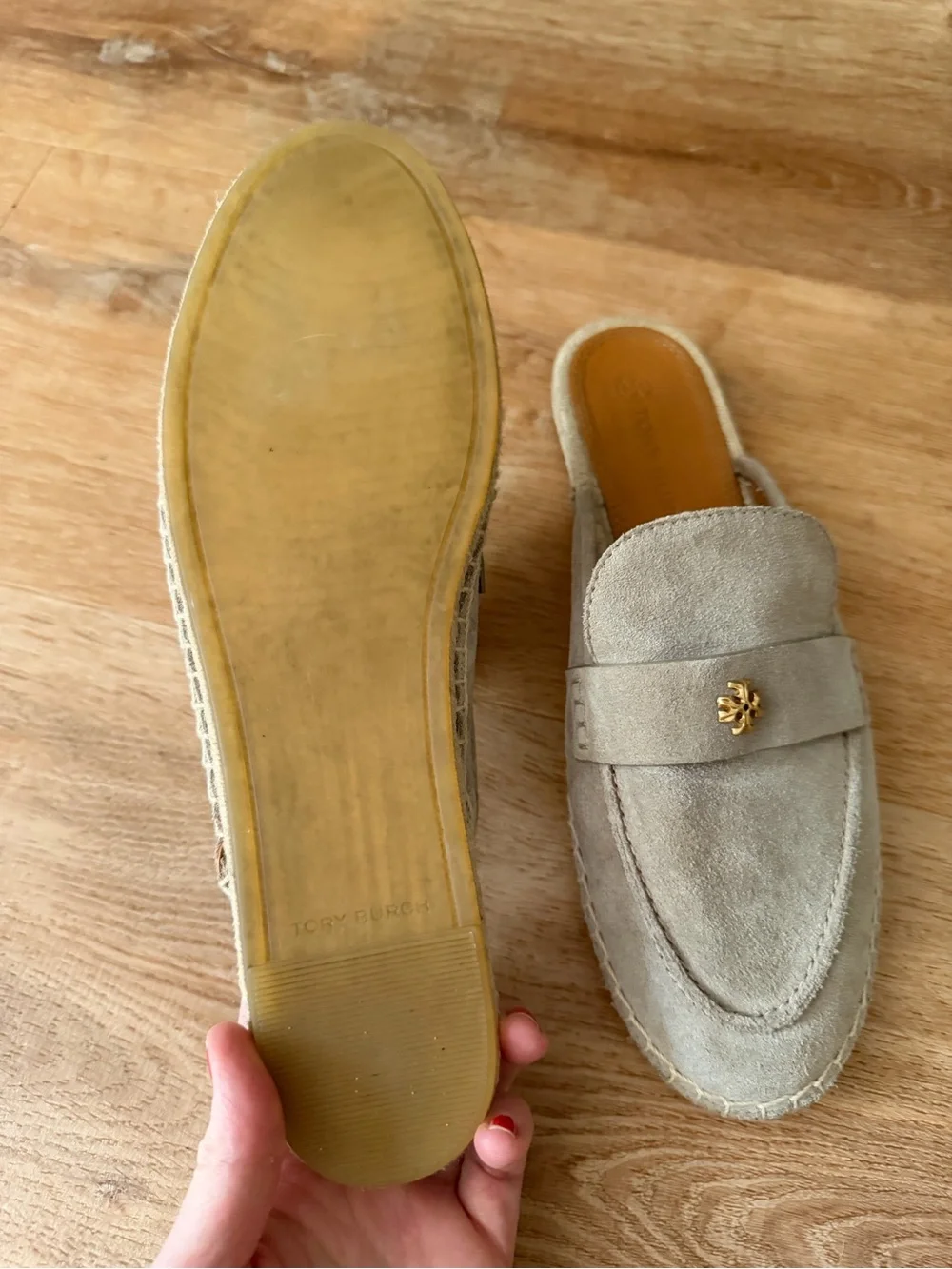 Tory Burch | Seaside Mule Espadrille Natural Suede Classic Taupe, size 10.5